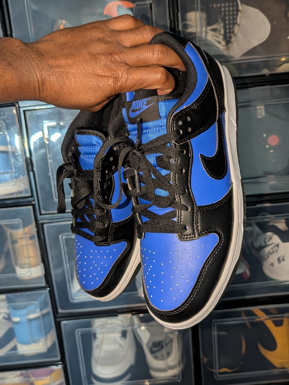 Nike Men's Blue and Black Low